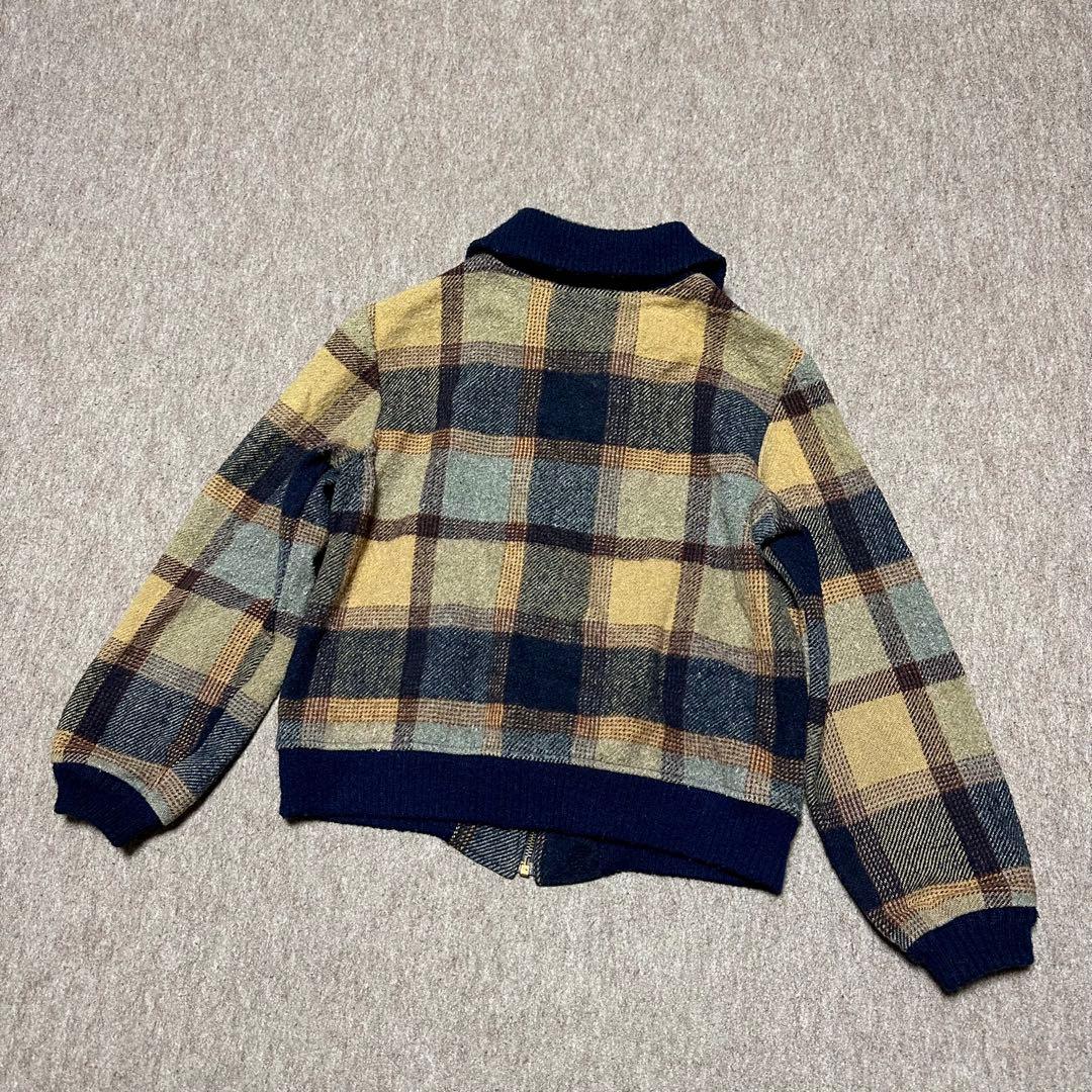 Lee ウールジャケット ジップアップ チェック柄 タロン USA製 70s