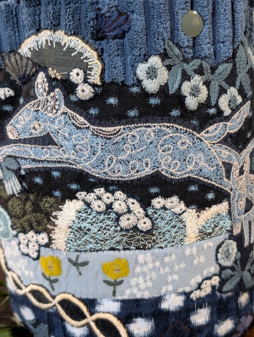 SALE❗️古布藍染《飛び躍ねるパプリッコ》ミナ　サリーS　PJC 　バック