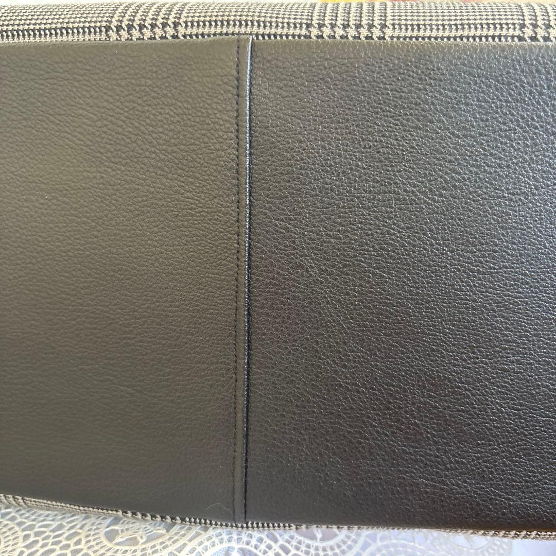 44　特大あおりがま口バッグ　ハンドメイド