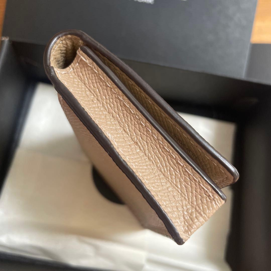 値下げ中★超美品★【COACH/コーチ】カードケース 名刺入れ ベージュ レザー