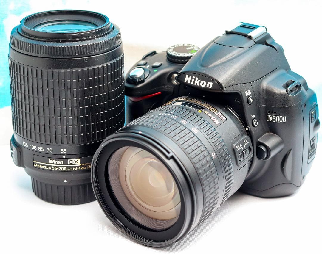 ニコン Nikon D5000 スマホに転送OK⭐️自撮り可⭐️ダブルレンズ