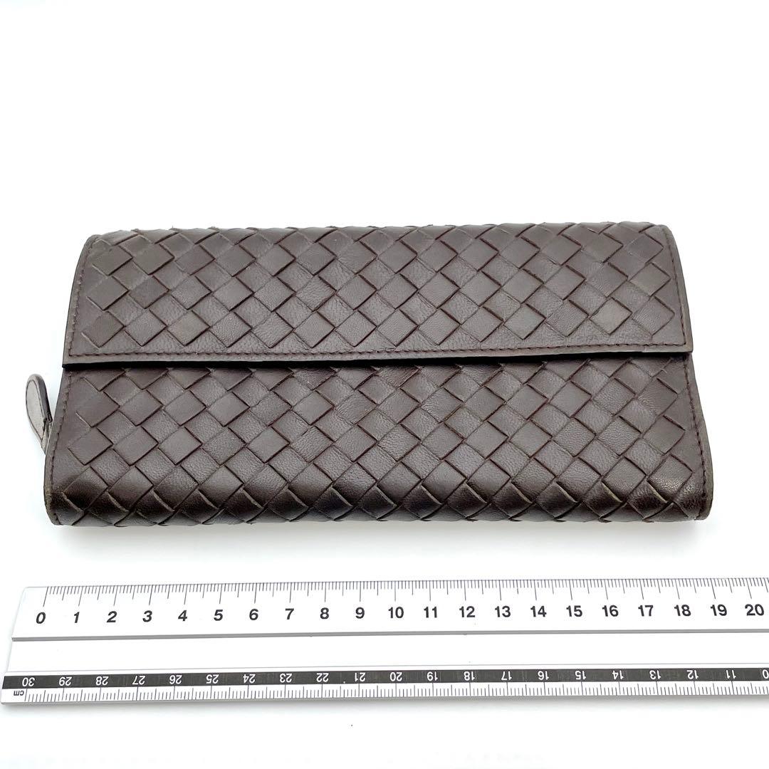 ボッテガヴェネタ　長財布　レザー　ダークブラウン　管理番号【b88】