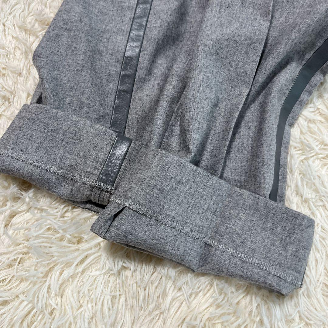 マックスマーラ パンツスーツ 白タグ カシミヤ混 セットアップ XL相当 グレー