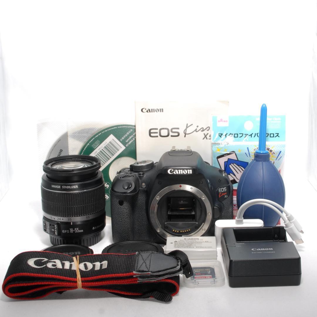 ✨Canon Kiss X5✨カメラデビューに✨手ぶれ補正付✨一眼レフ