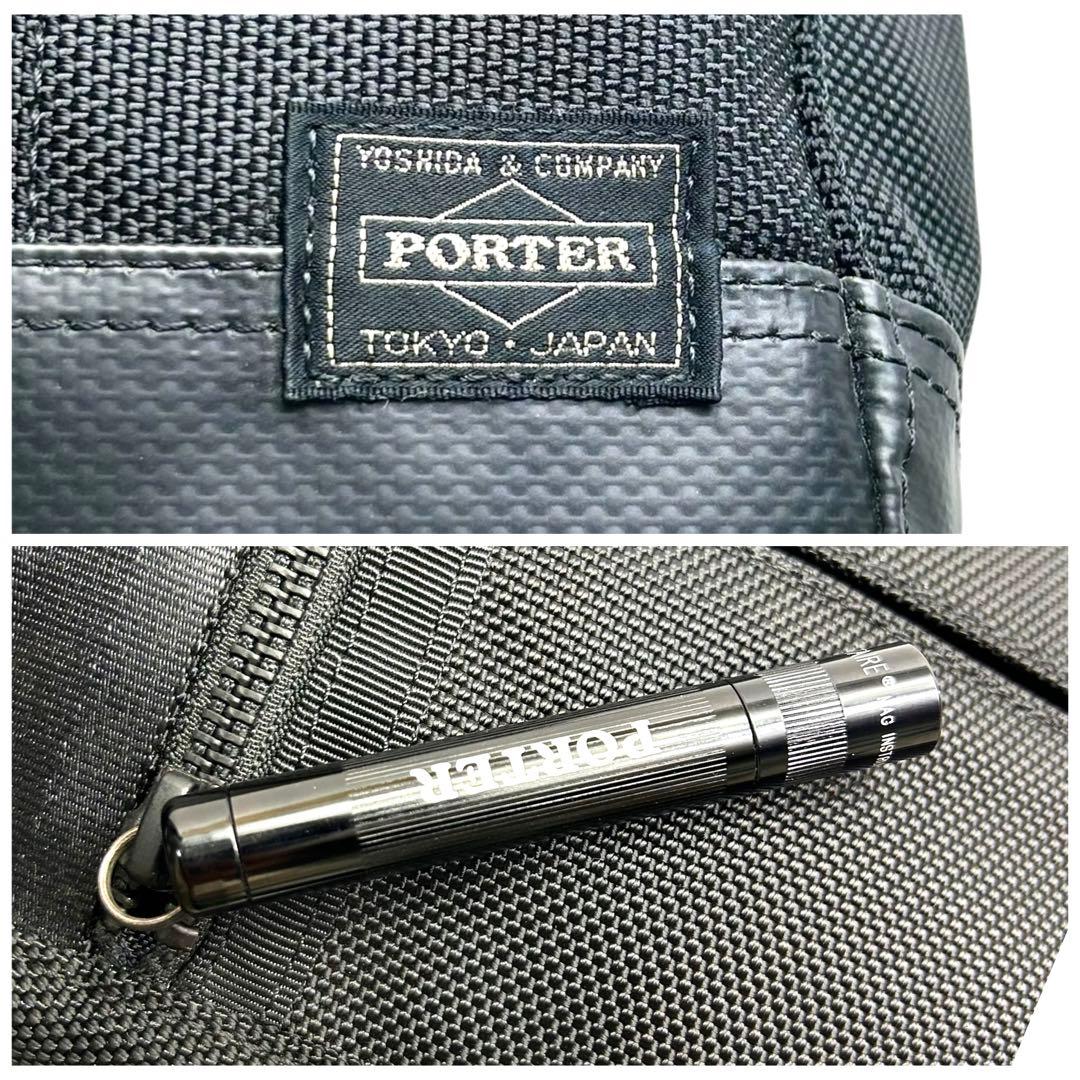 極美　PORTER ポーター HEAT ヒート スリングバッグ ボディバッグ 黒