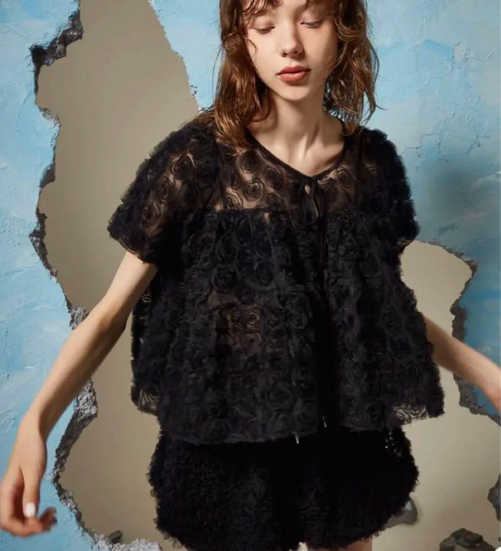 の*し様 最安値【美品】パフツイードブラックあさぎーにょ poppy