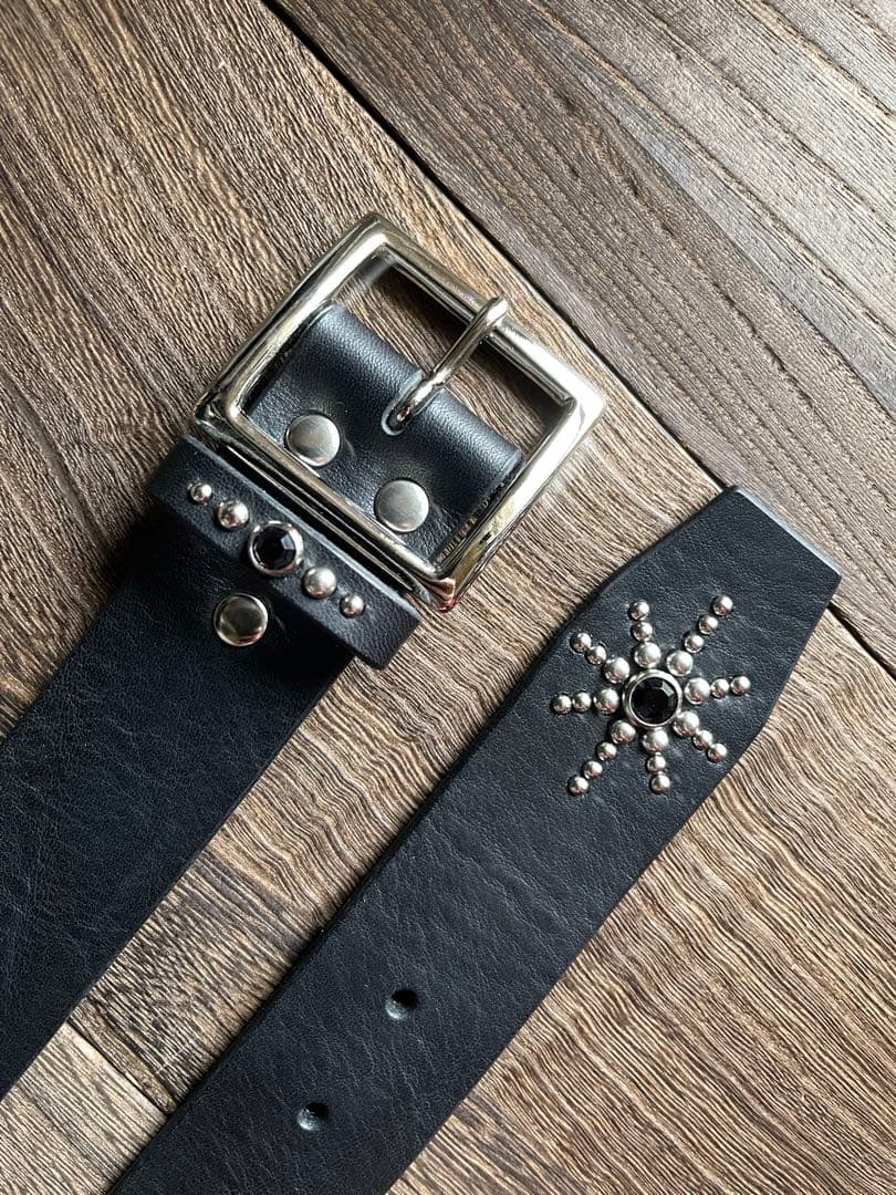 ディッキーズ874専用スタッズベルト　シルバー　オイルドレザーHTC CALEE