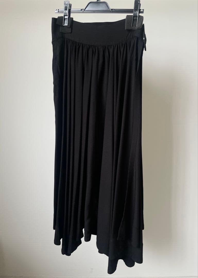 【LIMI feu】レーヨンフロントギャザーラップスカート