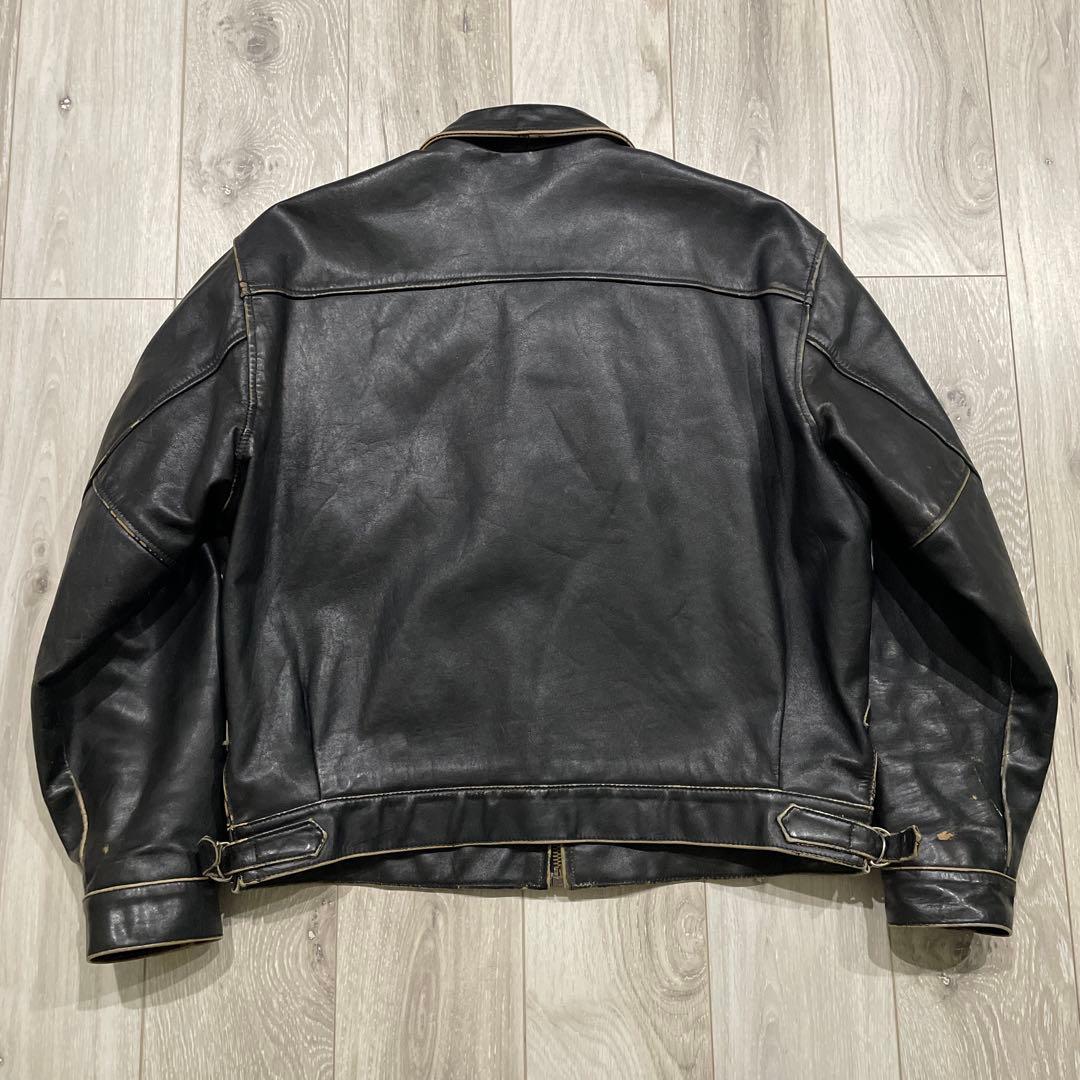 80s Lee TREVOR 2XL レザージャケット ライダースジャケット