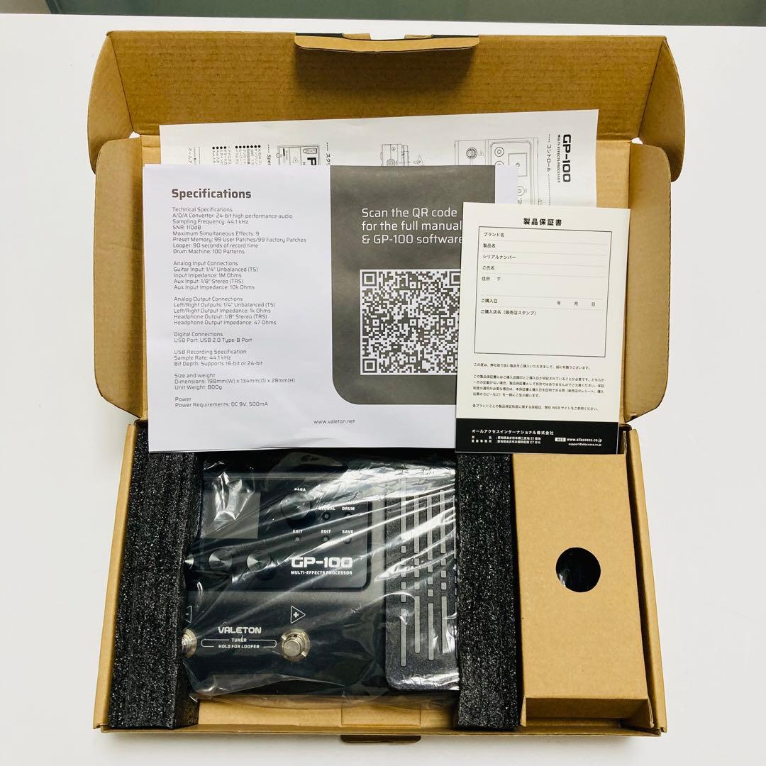 [一度使用のみ]VALETON GP-100 マルチエフェクター