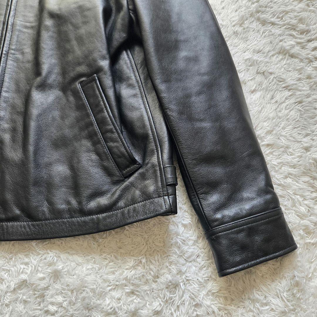 美品 OLD GAP レザー ジャケット 90s S ブラック 短丈