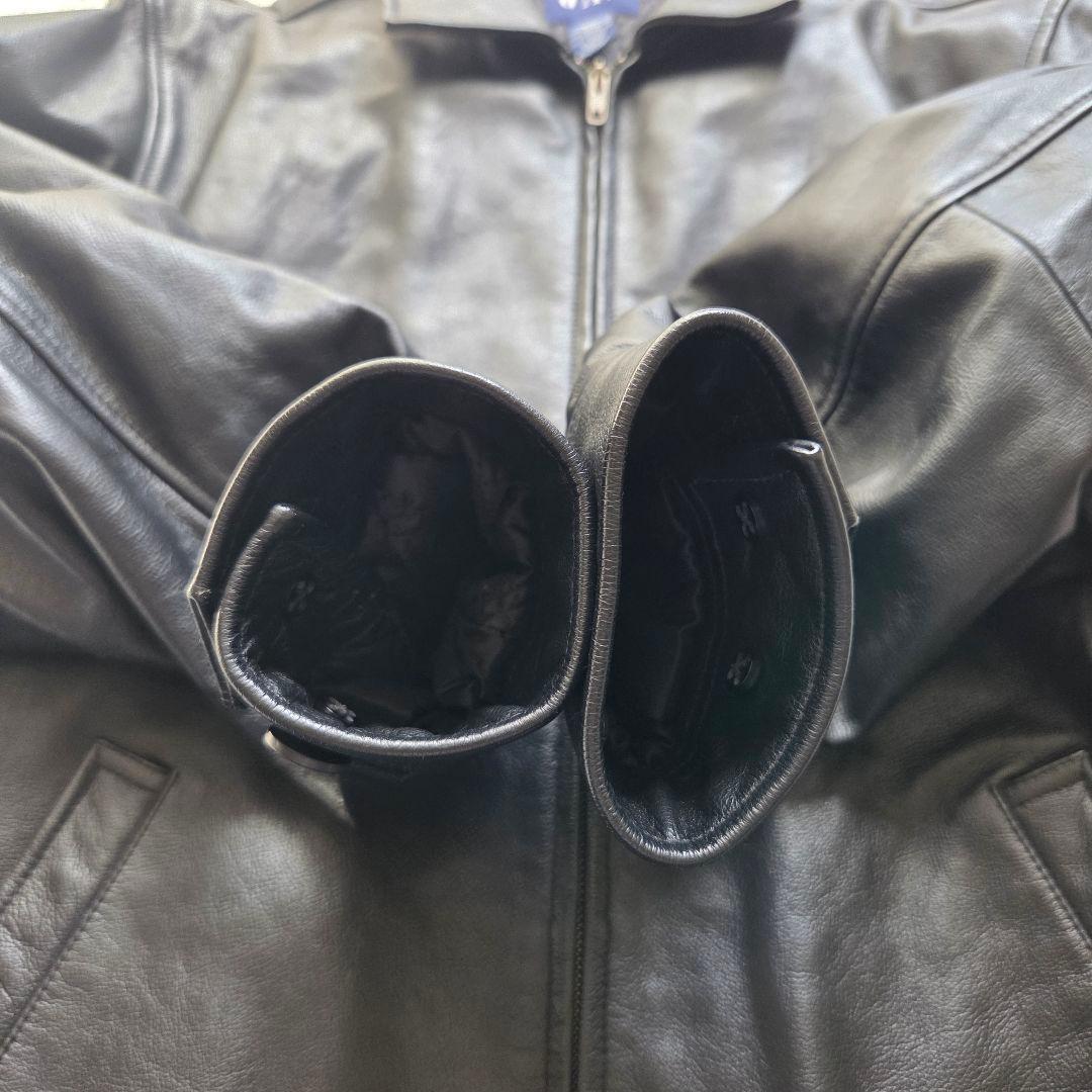 美品 OLD GAP レザー ジャケット 90s S ブラック 短丈