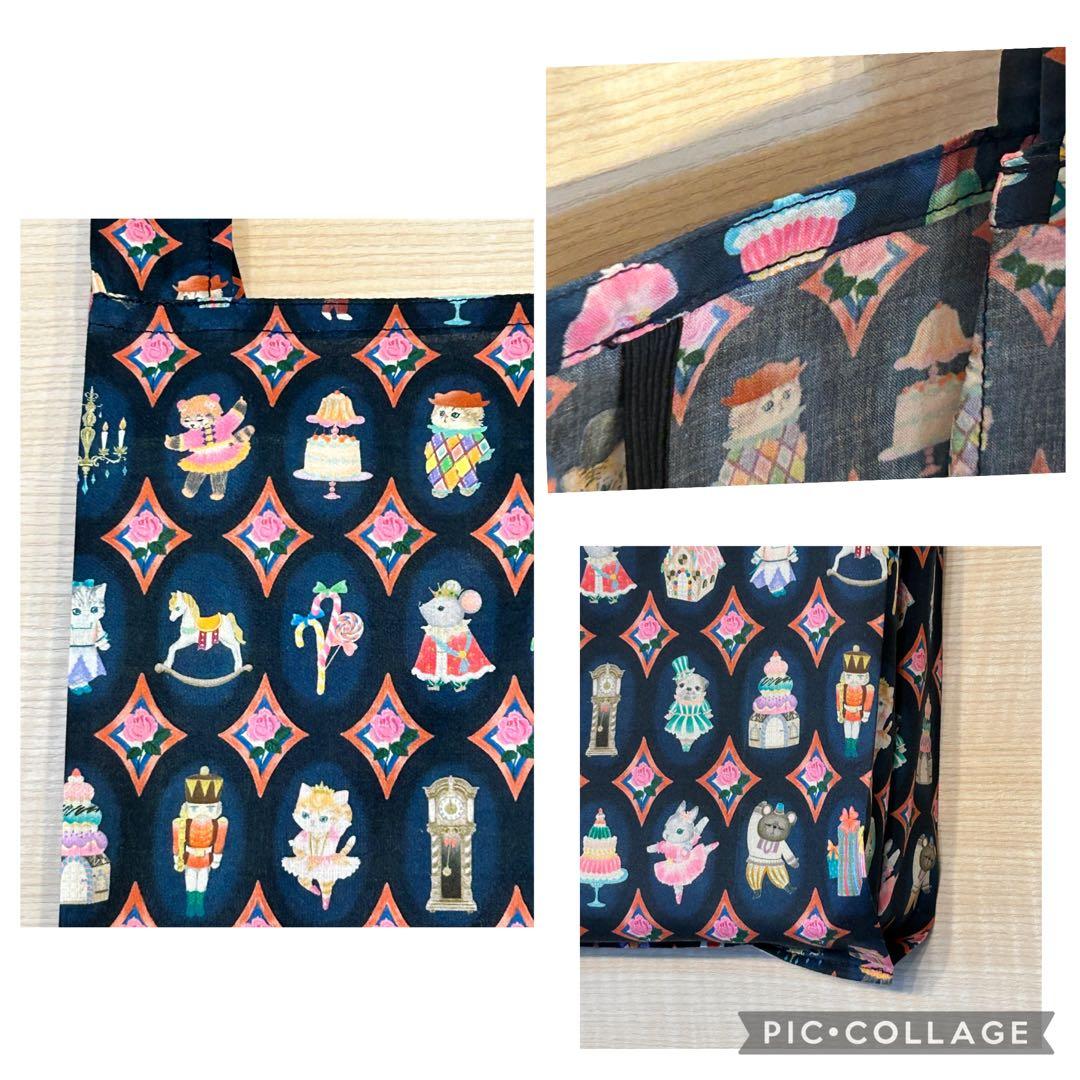 3☆22fabric生地使用☆レジ袋型マイバッグ