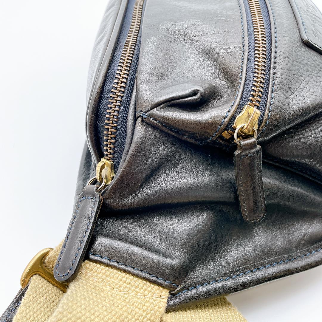 Felisi レザー ウエストボディバッグ 799 ブラウン メンズ イタリア製