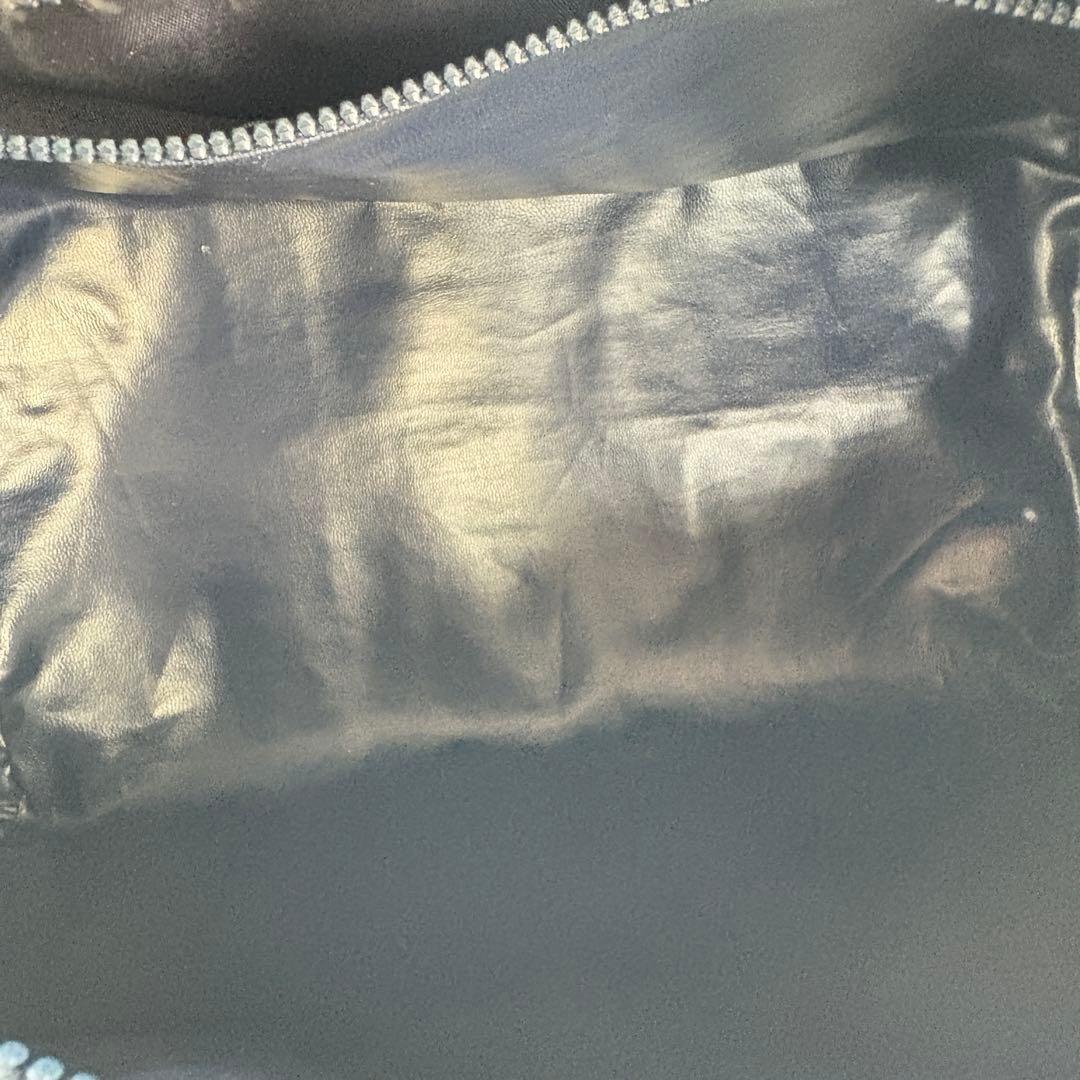 CELINE PVC レザー ボストンバッグ マカダム トリオンフ 黒