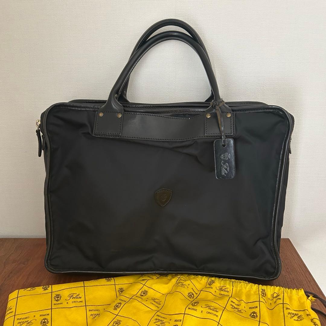 【美品】 Felisi フェリージ　ナイロン×レザー　バッグ1993 黒