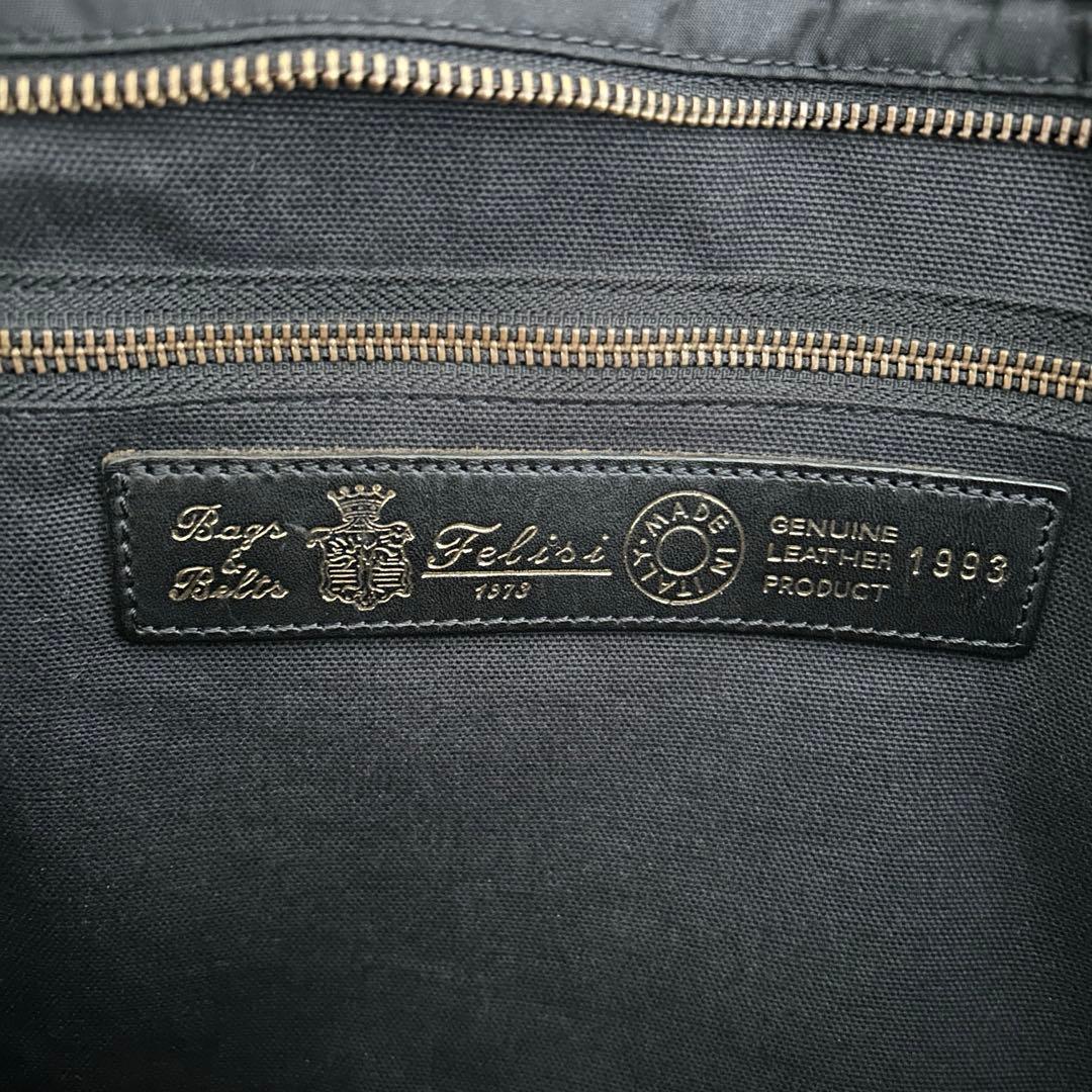 【美品】 Felisi フェリージ　ナイロン×レザー　バッグ1993 黒