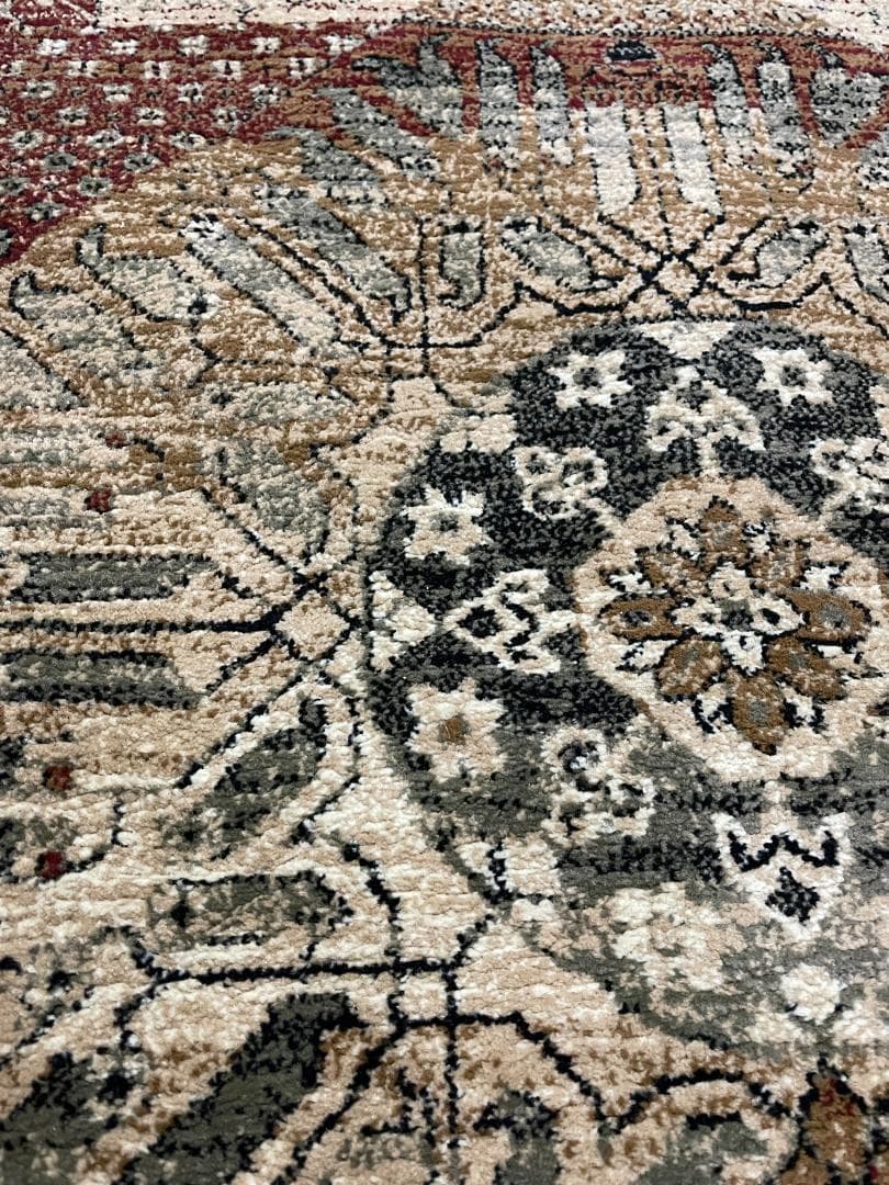 【定価88000円美品】高密度ウィルトン織り高級ペルシャ柄絨毯肉厚ヴィンテージ風