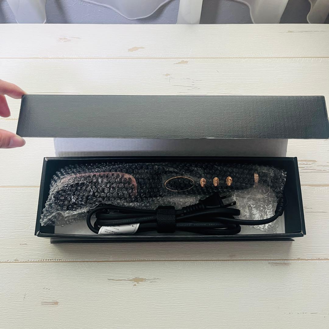 【新品未使用】ルピリーナ プラズマイオンヘアブラシ ヒートブラシ ブラック