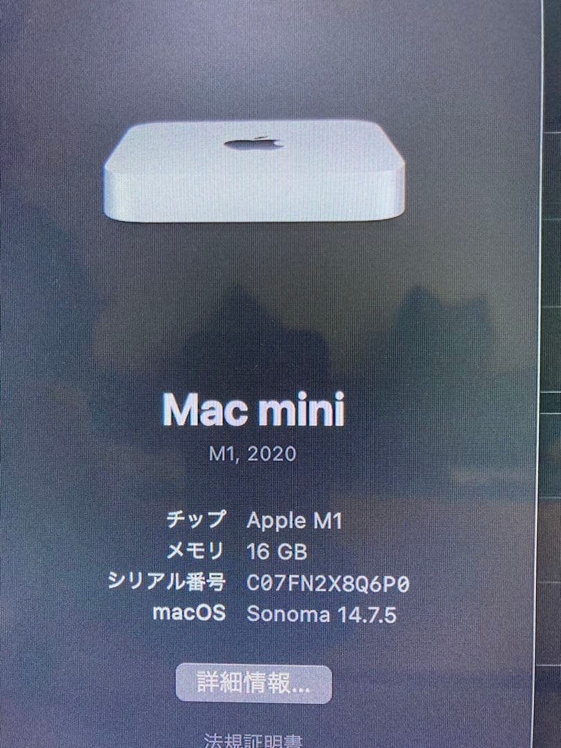 Mac mini M1(2020) 1TB 16GBメモリ【値下げ中】
