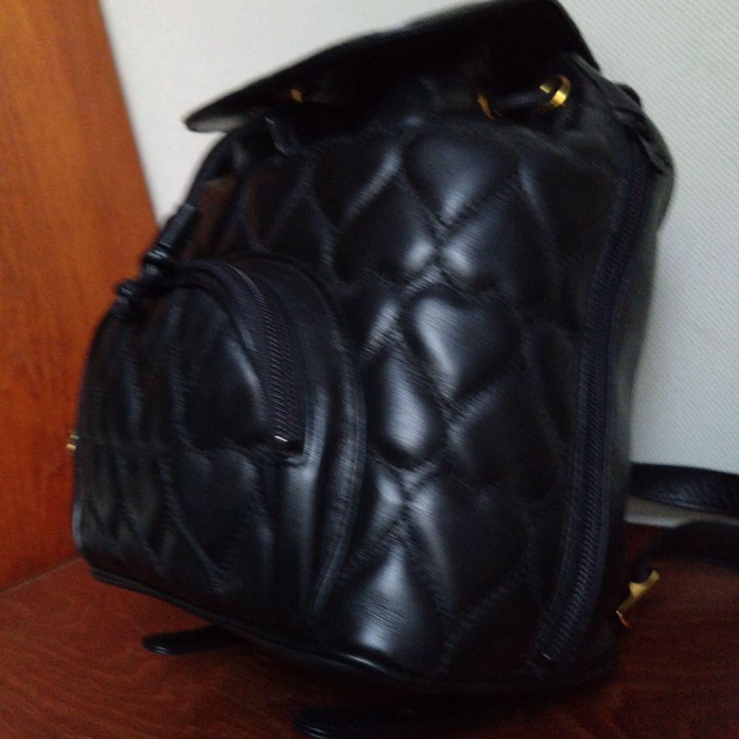 美品❗️　MOSCHINO　ヴィンテージ　キルティングレザー　リュック　ハート
