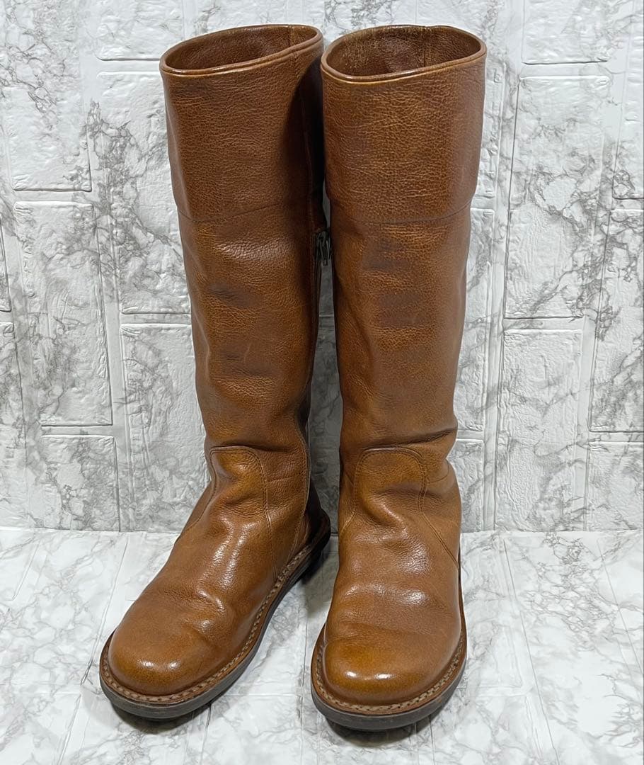 【美品】trippen トリッペン　ロングブーツ　シボ　サイドジップ　　24㎝
