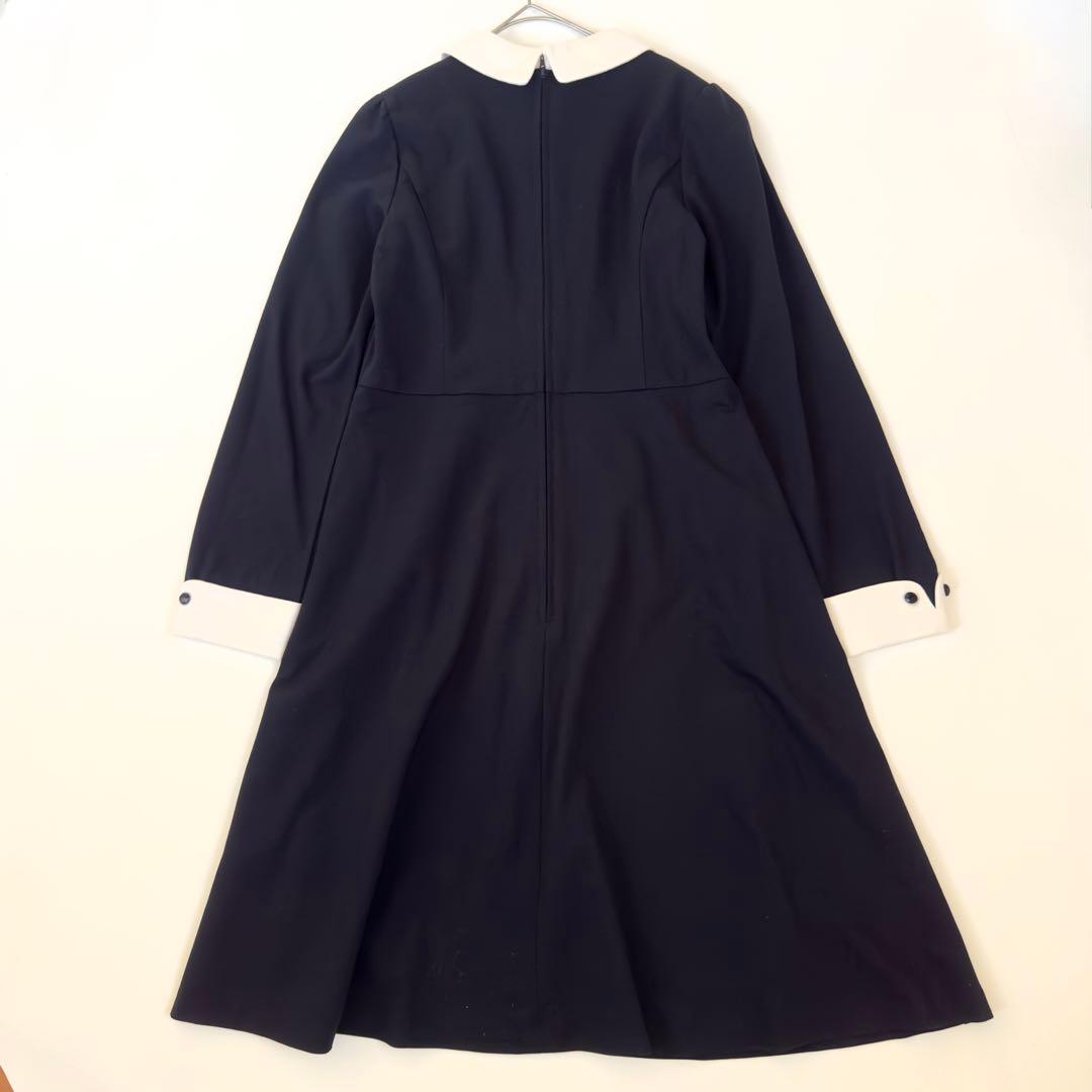 洗える　組曲 ワンピース　170 ネイビー　白襟 卒服　受験