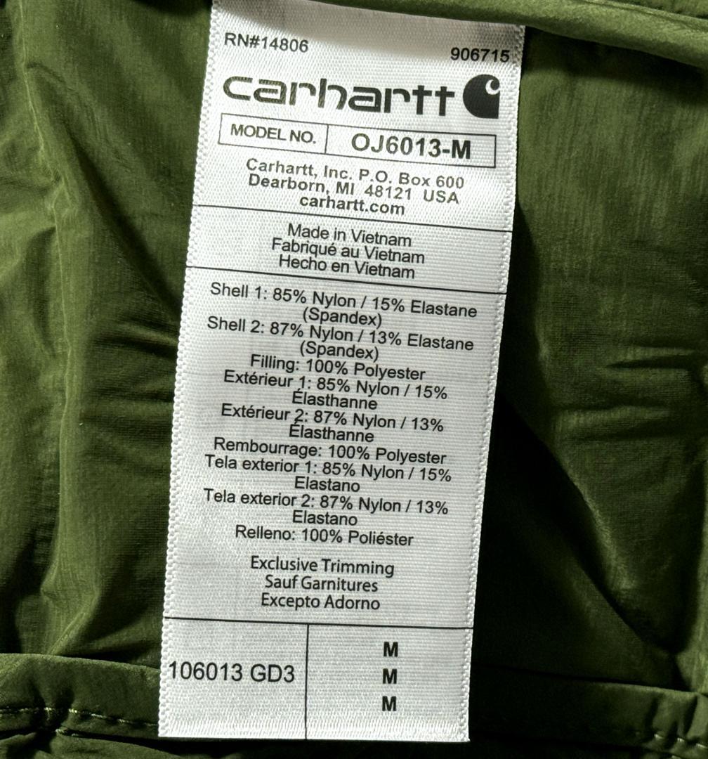 新品 カーハート LWD ストレッチインシュレーションジャケット US:M