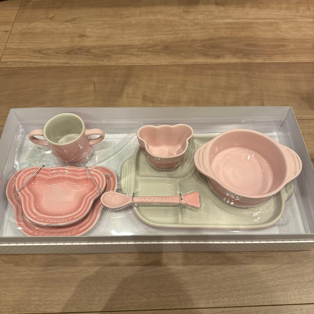 LE CREUSET ピンク 食器セット ベビーフードレシピ付き