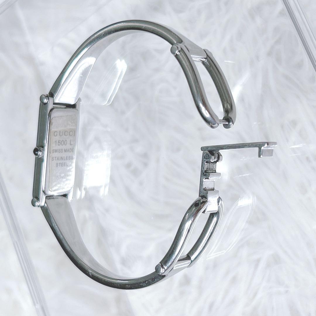 新品電池✨美品　GUCCI ブレスウォッチ　バングル　ピンクシェル　1500L