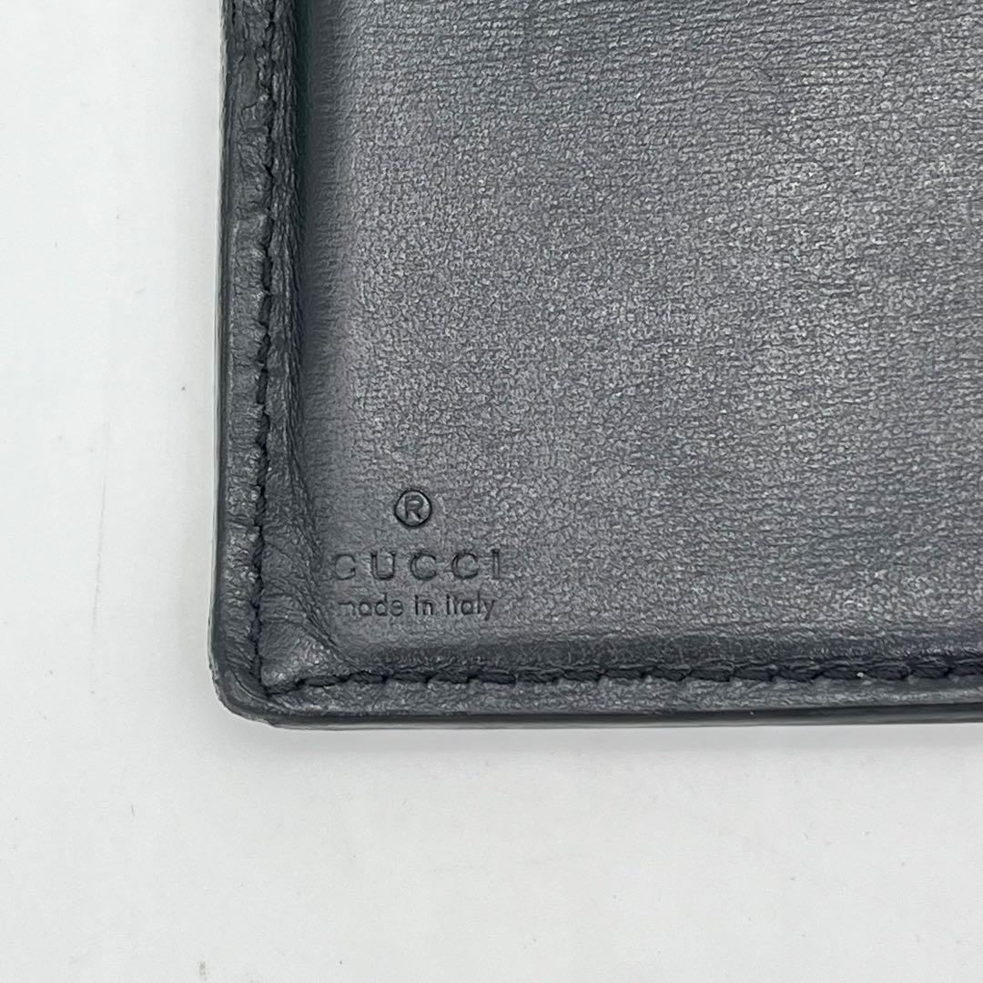 GUCCI 長財布 フラップウォレット マーモント ダブルG金具 黒 付属品付き
