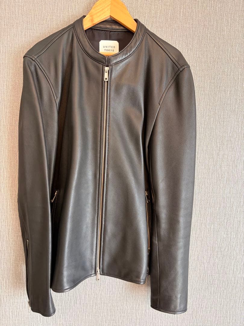 美品★ユナイテッドトウキョウ　ライダースジャケット　ラムレザー　日本製
