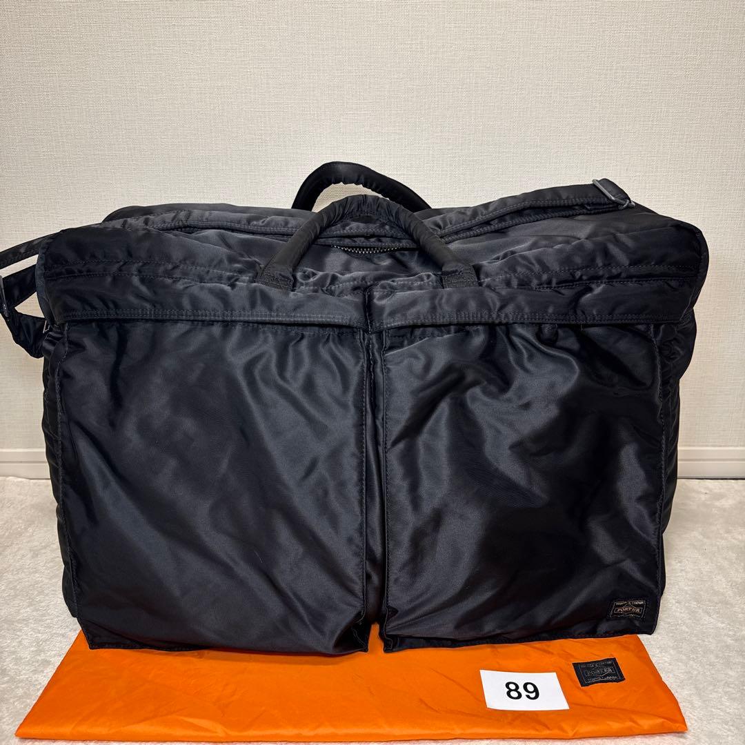 89 極美品　ポーター　XL タンカー　ボストンバッグ　2way ブラック