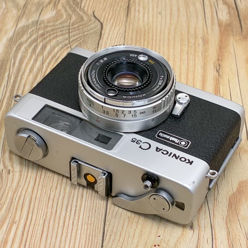 【整備品】KONICA C35 Flash matic コニカ ケース きれい