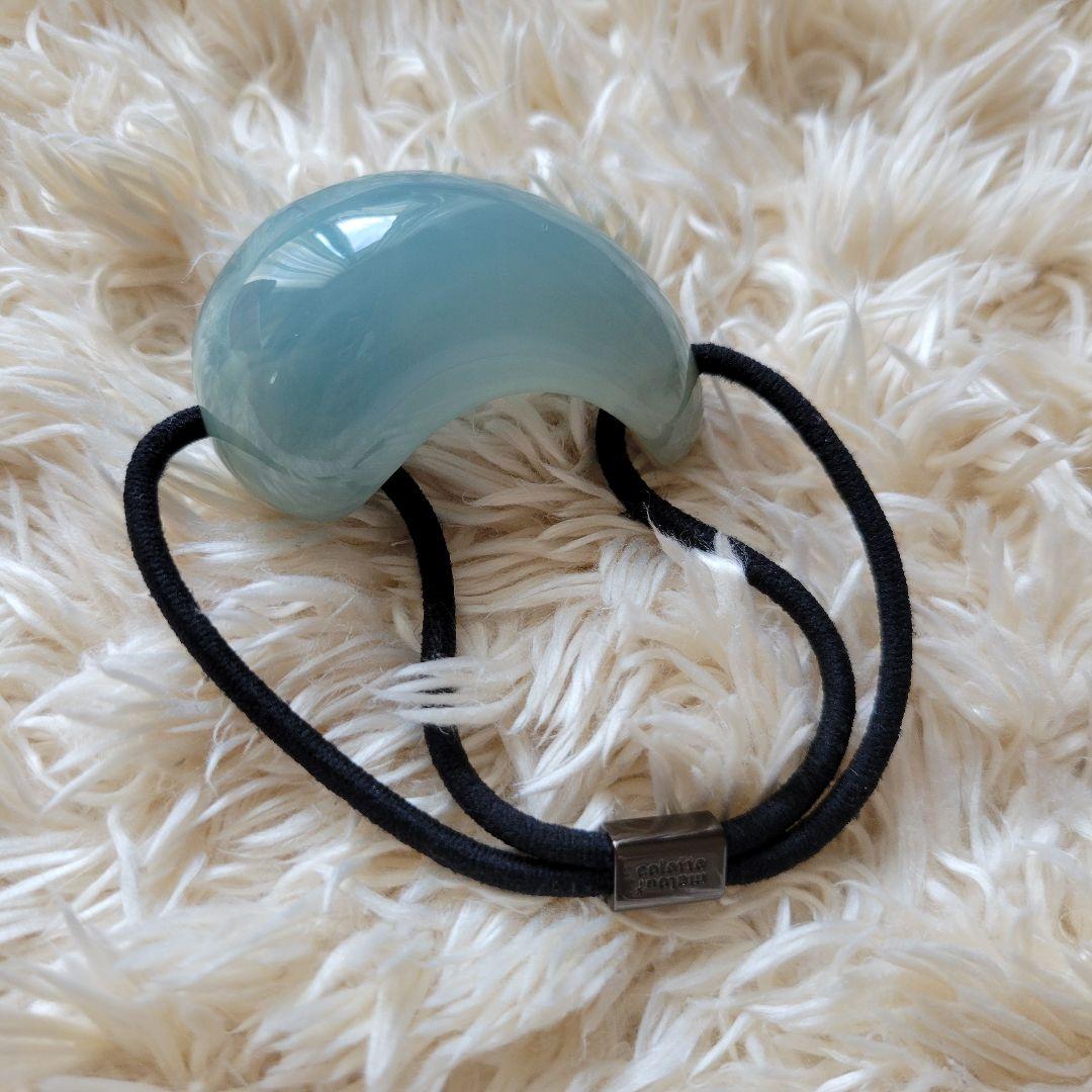 collette malouf コレットマルーフ 水色 ヘアゴム グラスポニー
