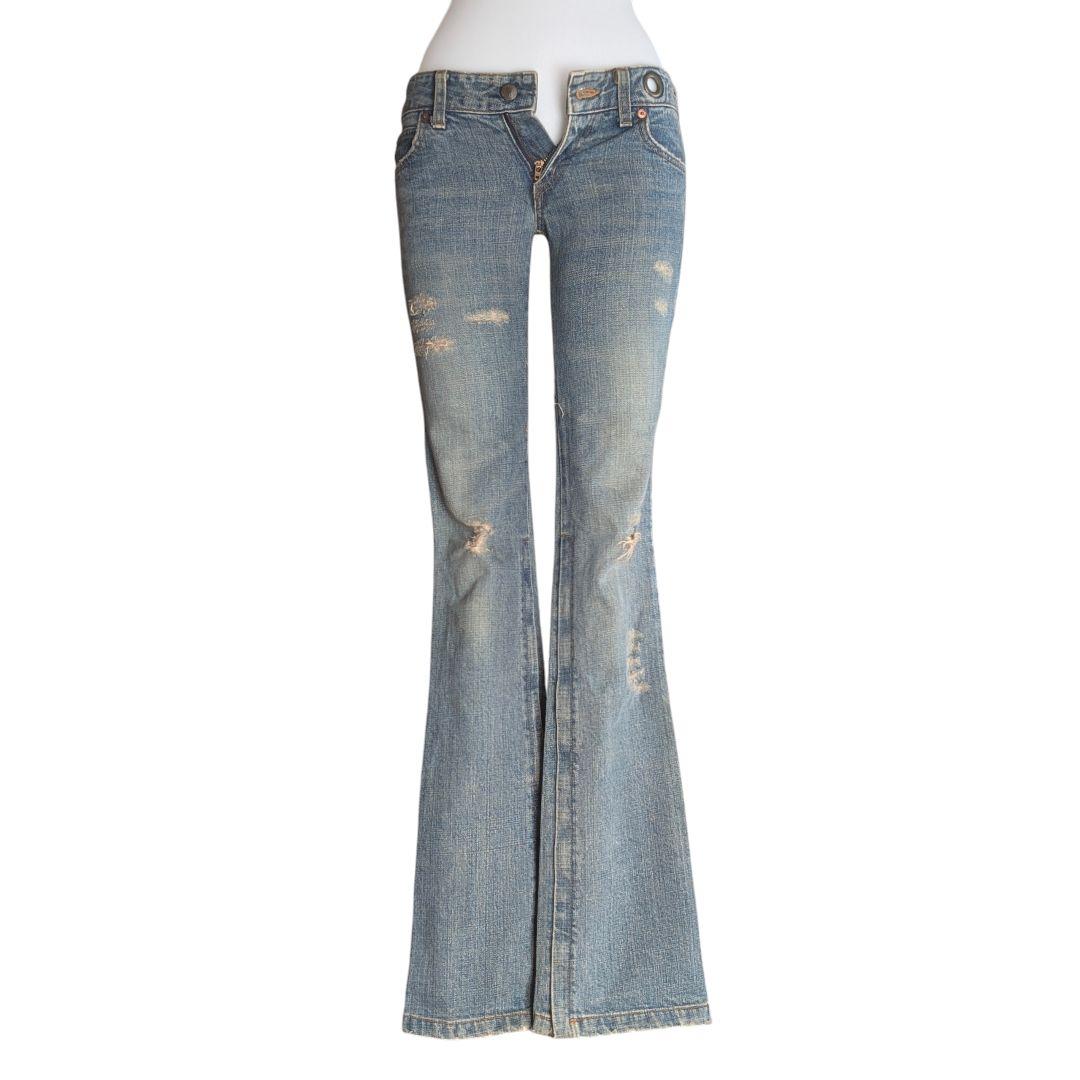 LGB CHAMELEON ダメージ ブーツカット フレア デニム