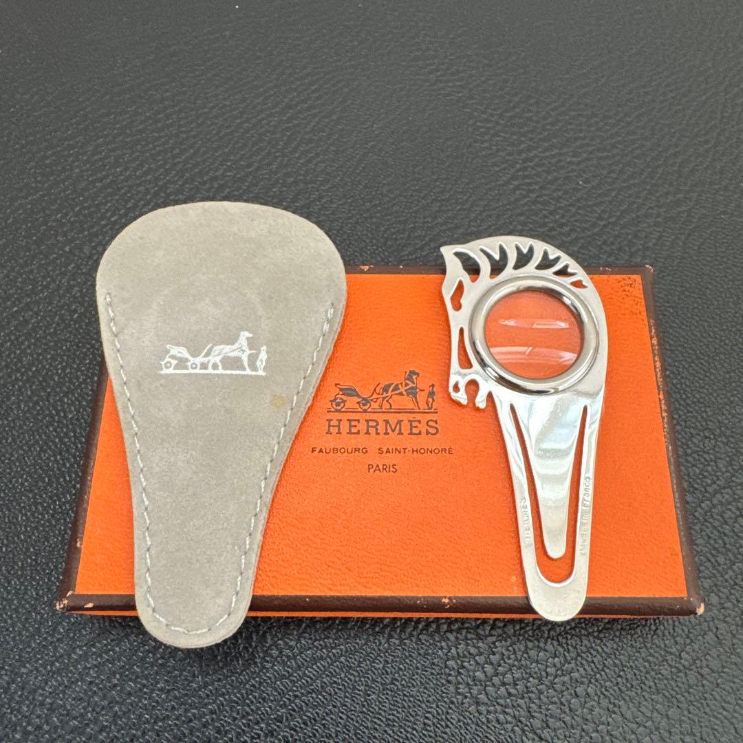 ‼️‼️‼️早い者勝ち‼️‼️‼️HERMES マネークリップ　ブックマーク　ルーペ付き
