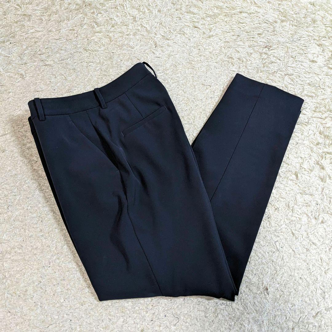 ノーリーズ　セットアップ　ノーカラー　ストレッチ　洗える　ネイビー　現行