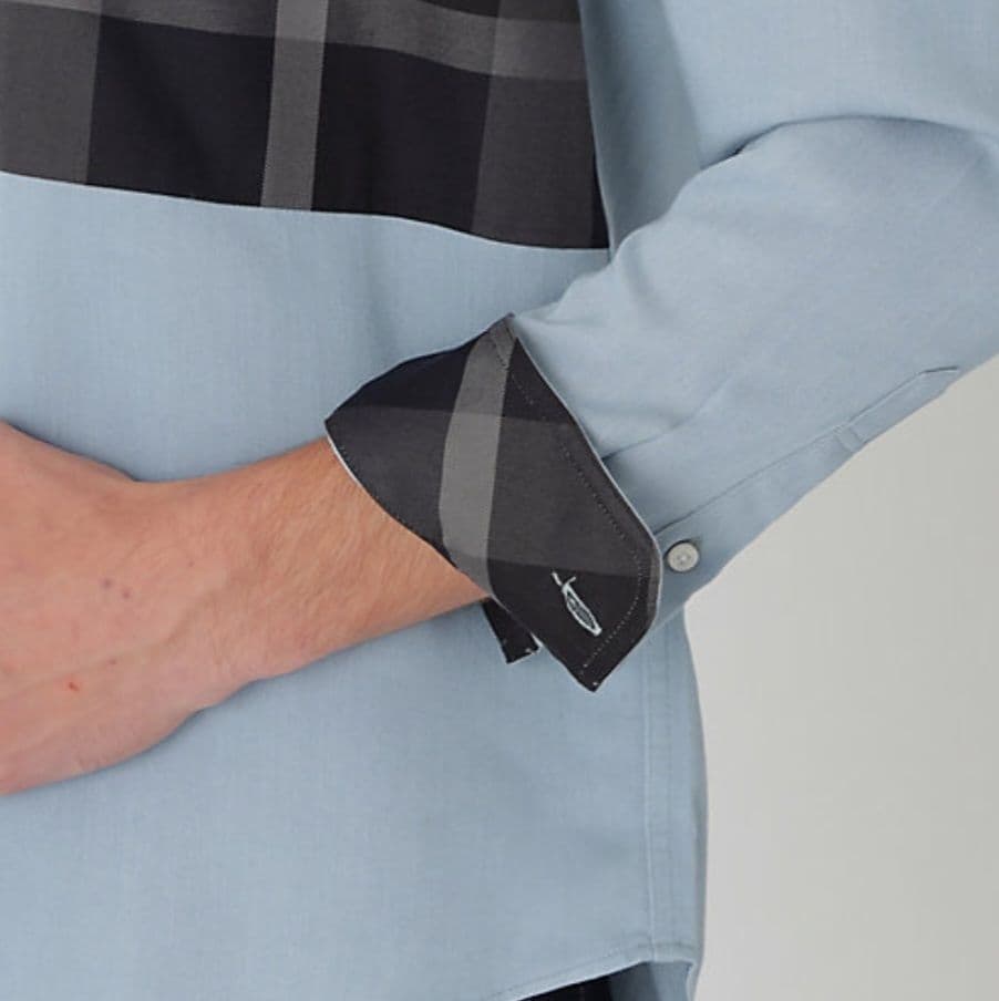 【新品・未使用】ブラックレーベル クレストブリッジ シャツ 薄青 M