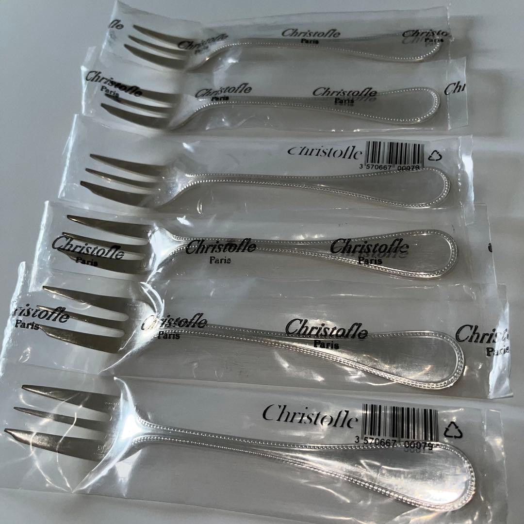 新品 Christofle クリストフルフォーク 6本セット バールシリーズ
