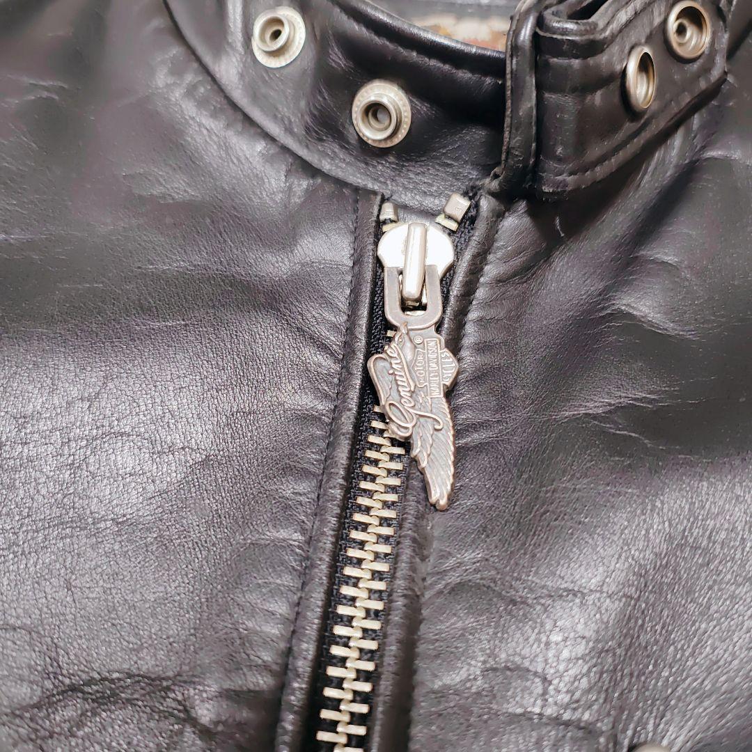 ビ*ー様 Harley-Davidson 本革 シングルライダース ブラック