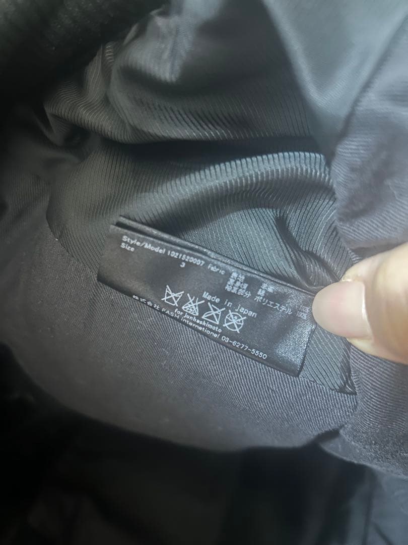 junhashimoto ブラックレザーライダースジャケット　サイズ3