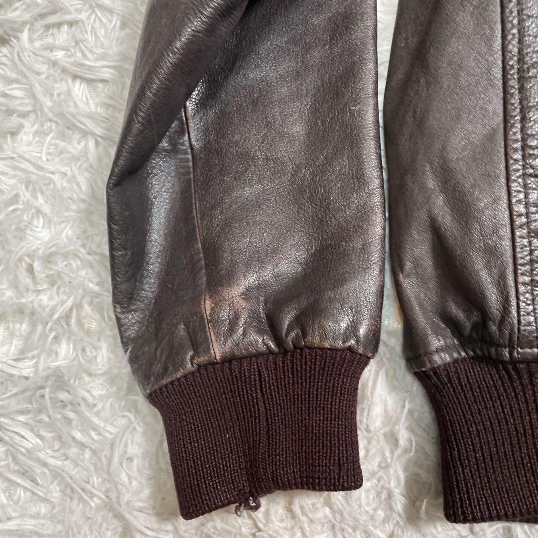 ヴィンテージ　A-2 レザージャケット　ダークブラウン　LL