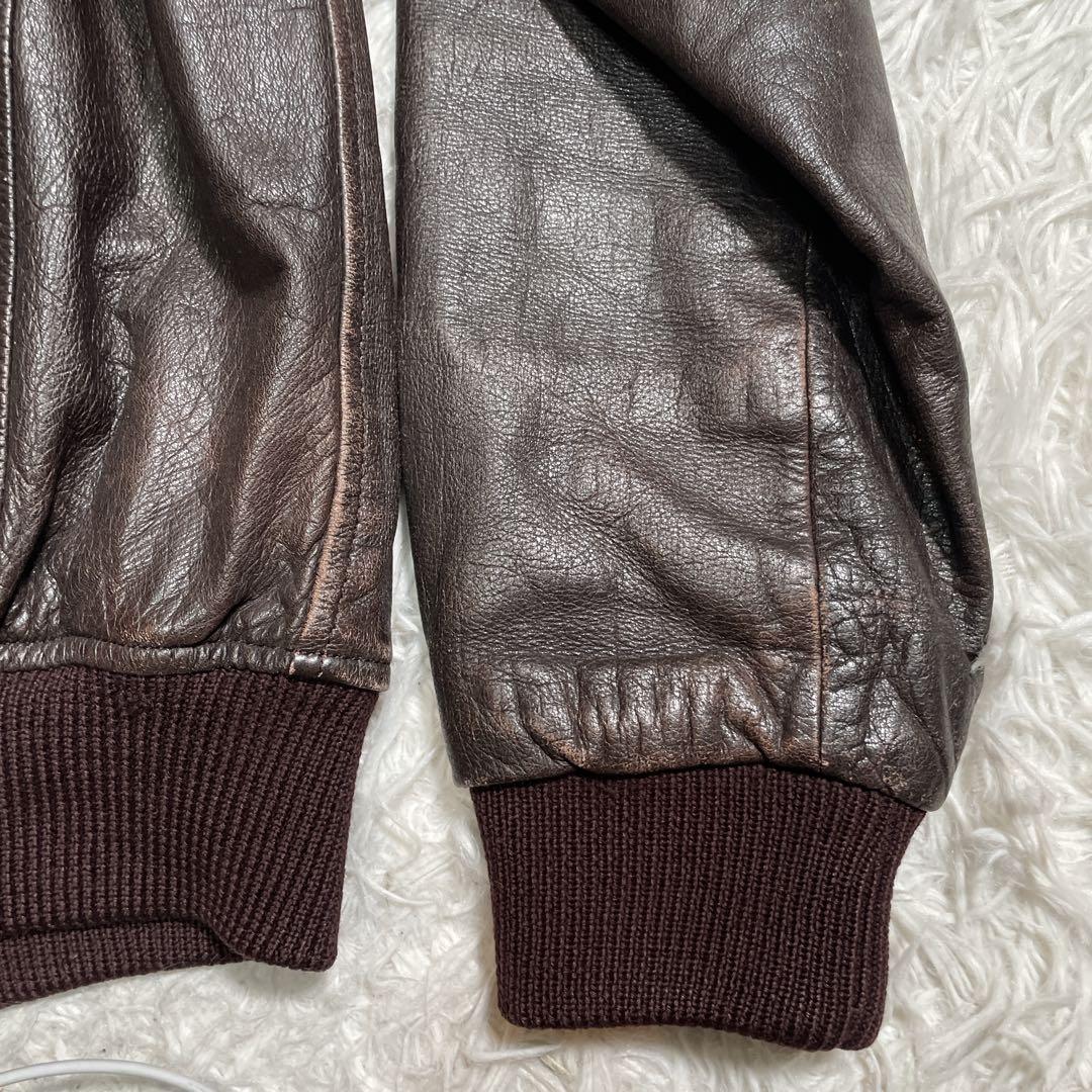 ヴィンテージ　A-2 レザージャケット　ダークブラウン　LL