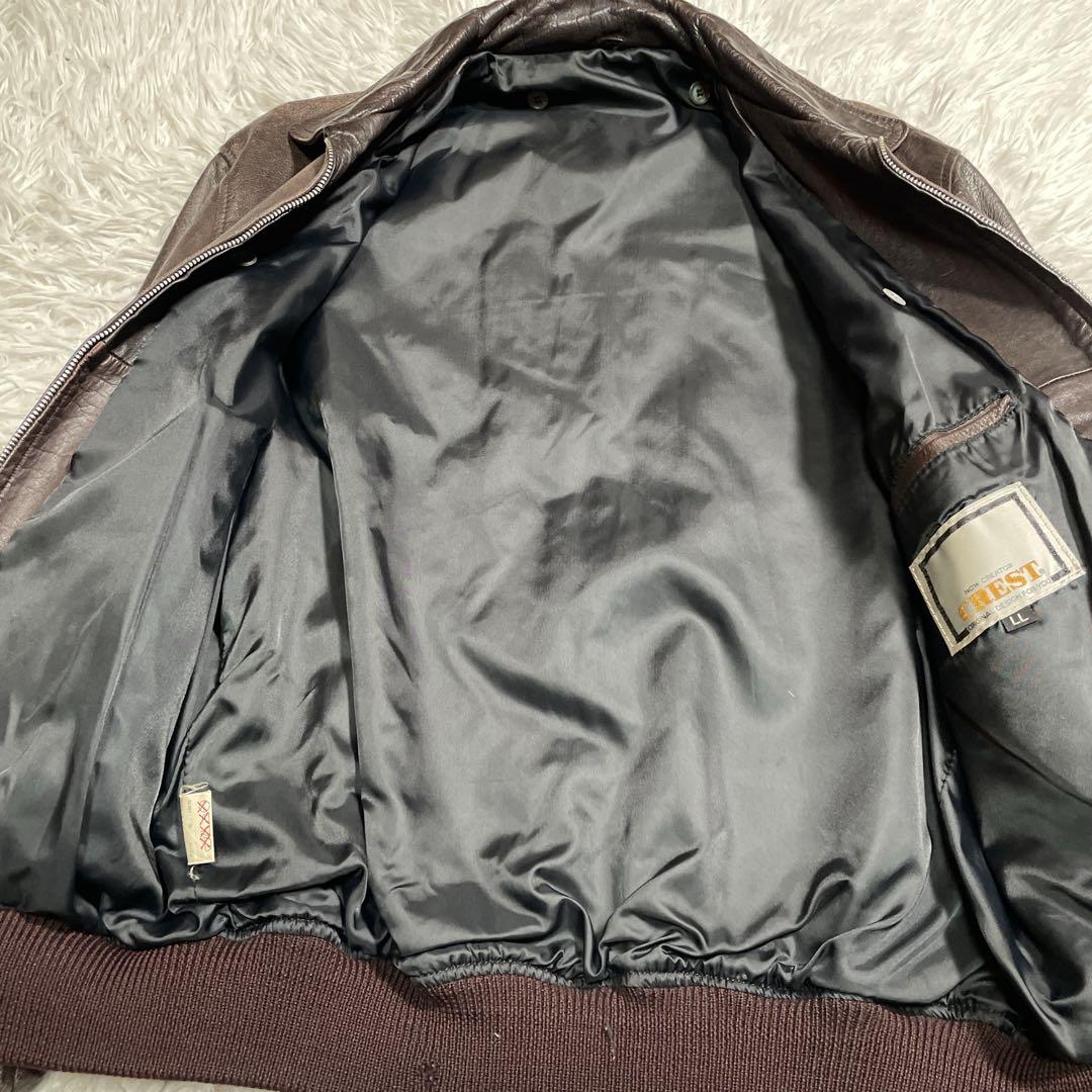 ヴィンテージ　A-2 レザージャケット　ダークブラウン　LL