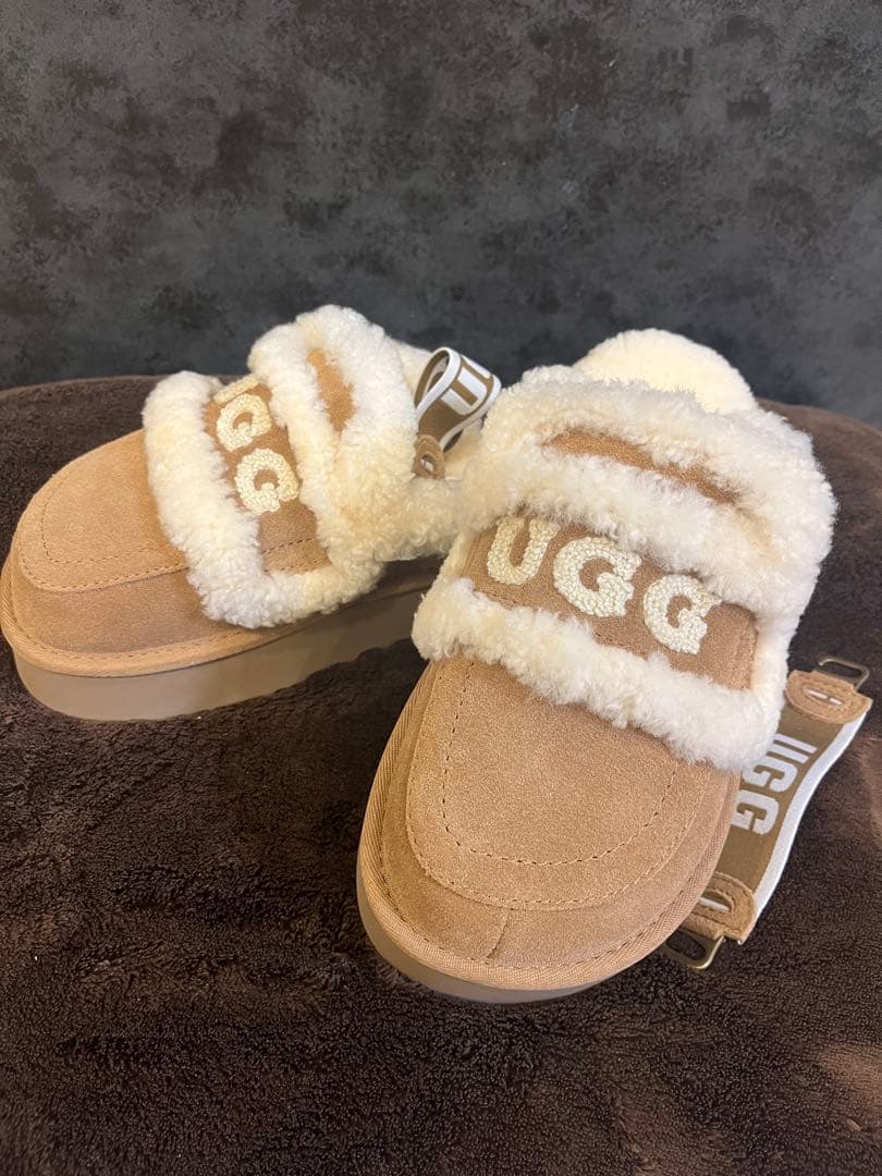 UGG アグ ブラウン 厚底サボサンダル ブーツ24CM
