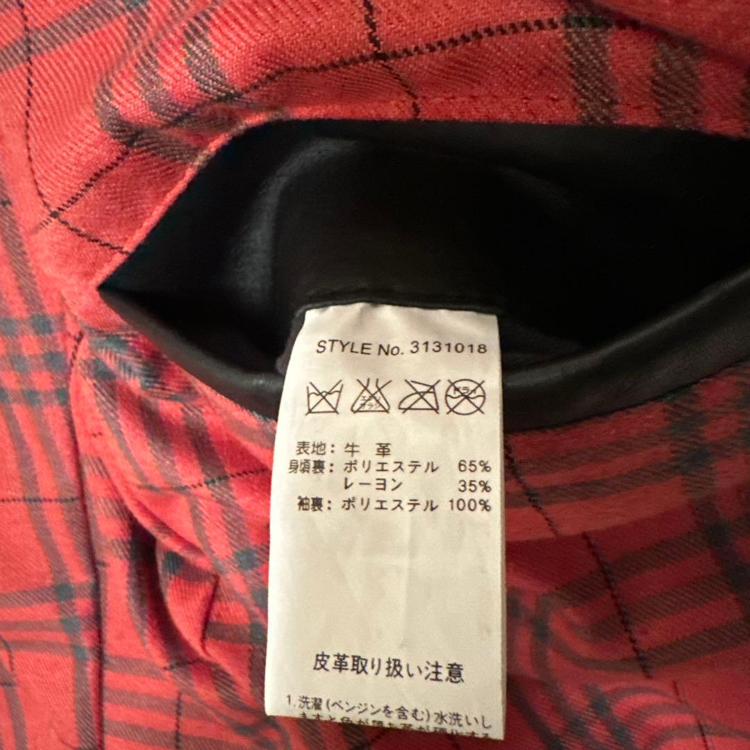 schott 牛革　襟付き　革ジャン