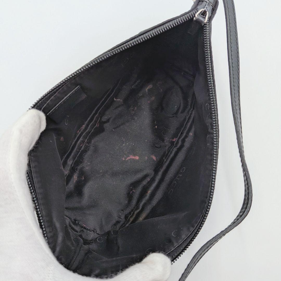 GUCCI グッチ ブラック キャンバス アクセサリーポーチ ハンドバッグ 小物