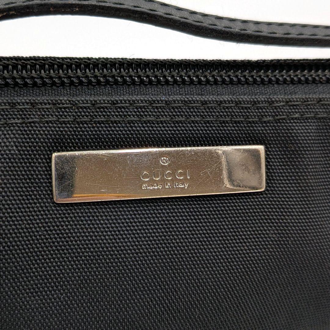 GUCCI グッチ ブラック キャンバス アクセサリーポーチ ハンドバッグ 小物