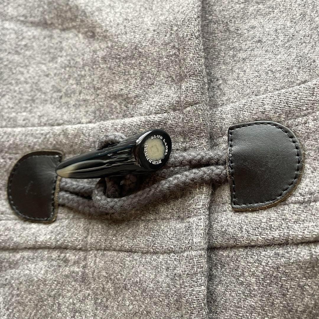 バーバリーブルーレーベル ダッフルコート ノバチェック フード アンゴラ混 38